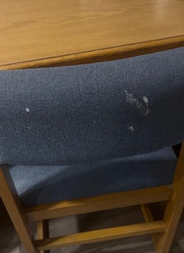 Stains on the desk chair