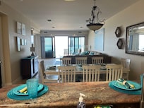 Looking out from the kitchen.