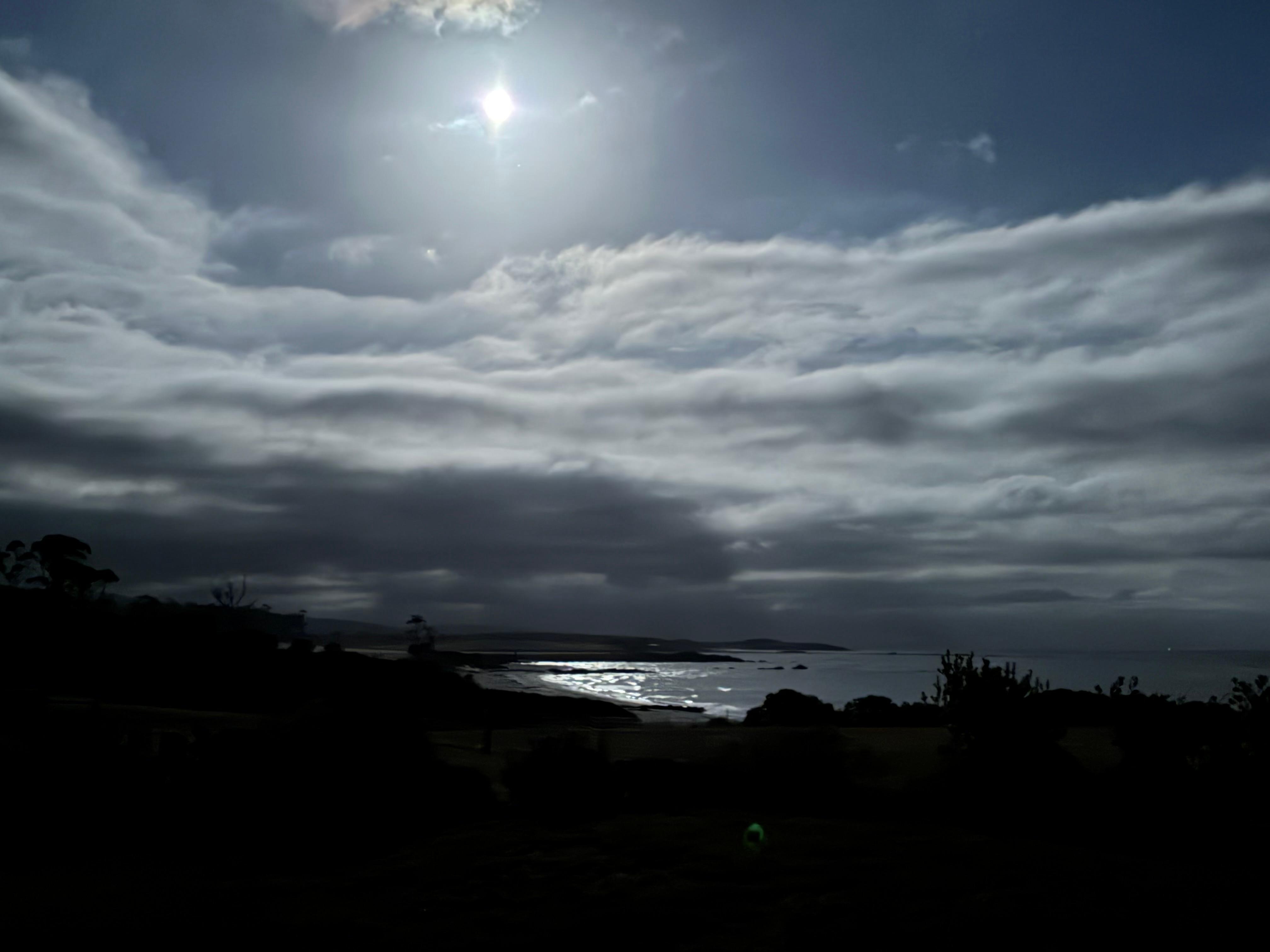 Full moon over the beach 