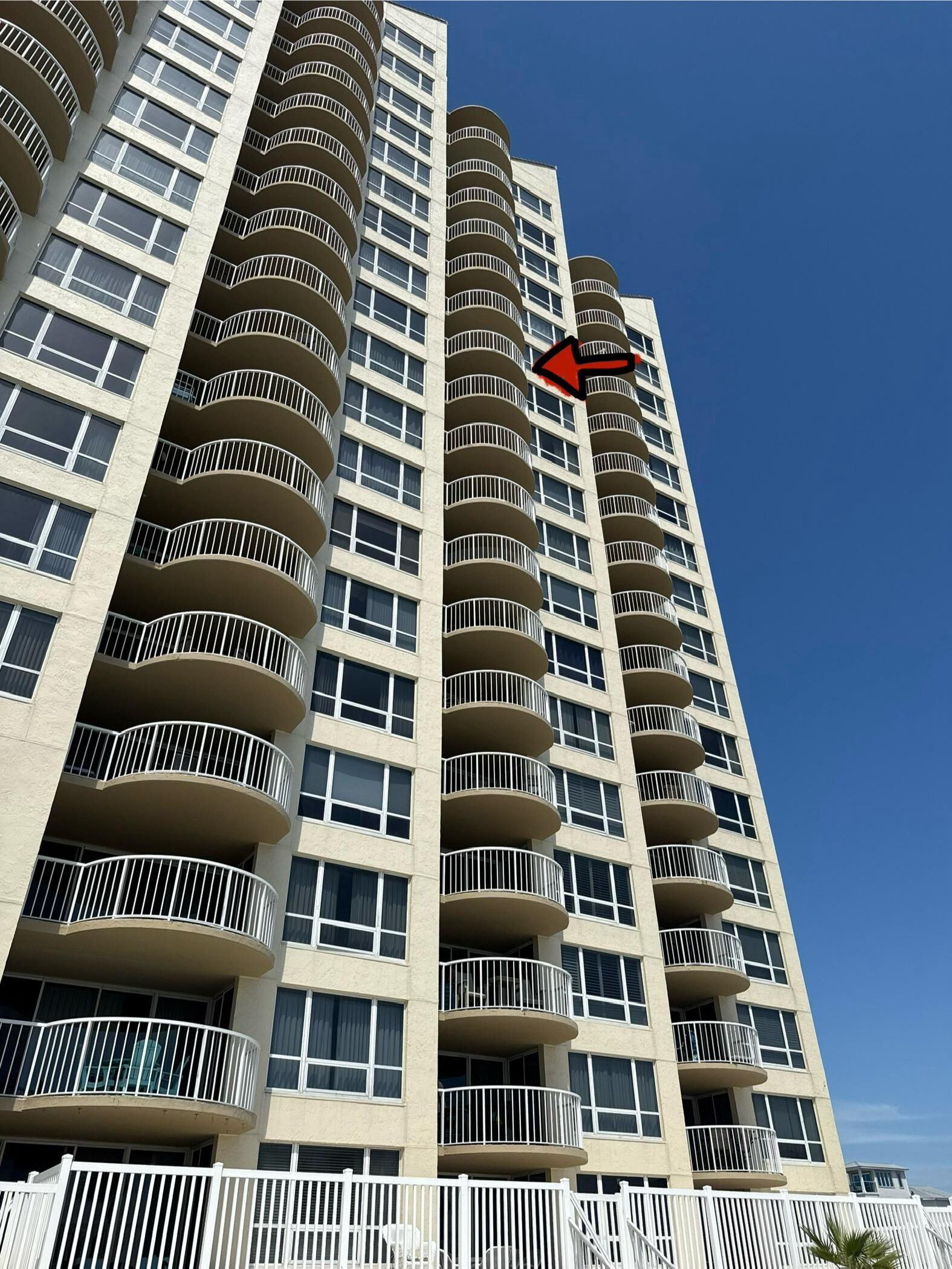 Showing the unit from the pool