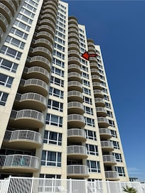 Showing the unit from the pool