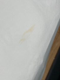 Stain on fitted sheet