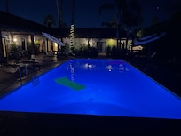 The pool at night
