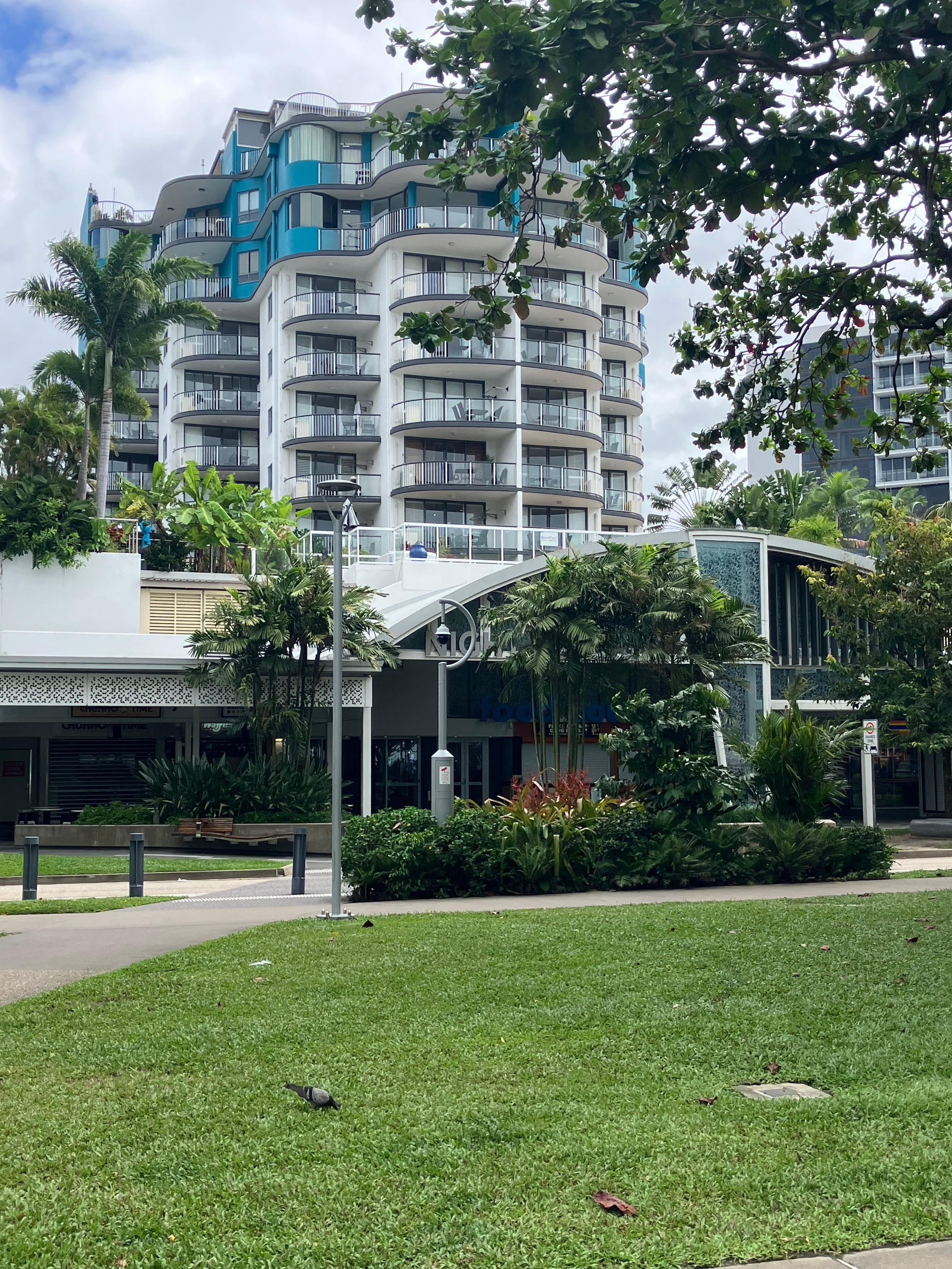 The apartments from Esplanade area and waterfront park.
