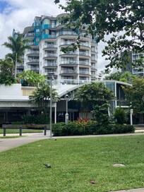 The apartments from Esplanade area and waterfront park.