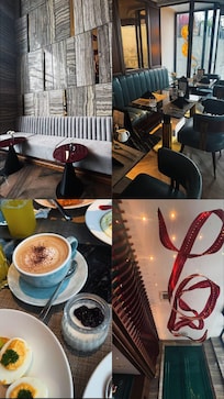 The lobby and breakfast area