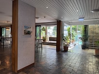 Restaurant & entrance to pool (ground level) as well as roof top lounge