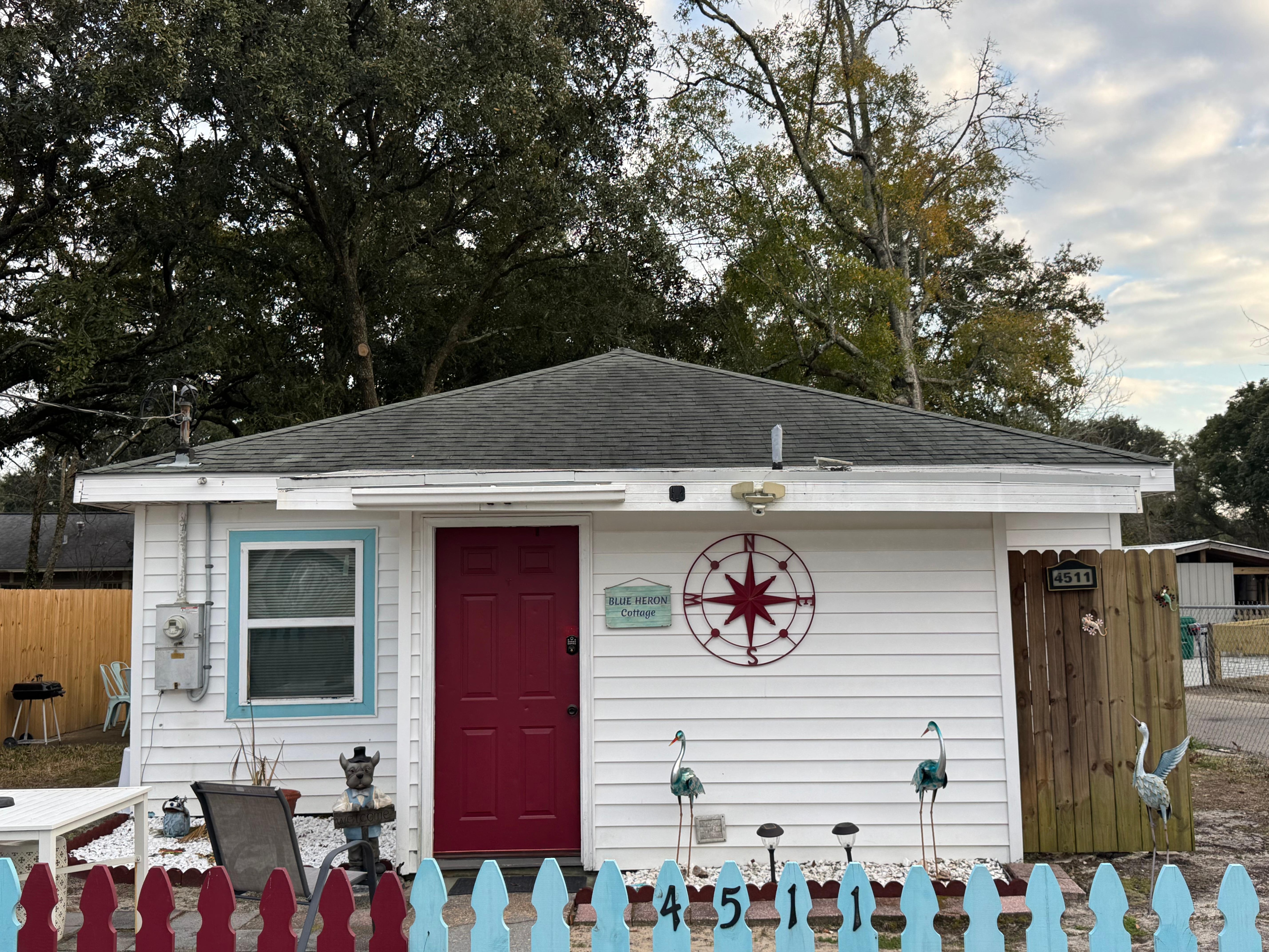 Cute as a button with security lighting!