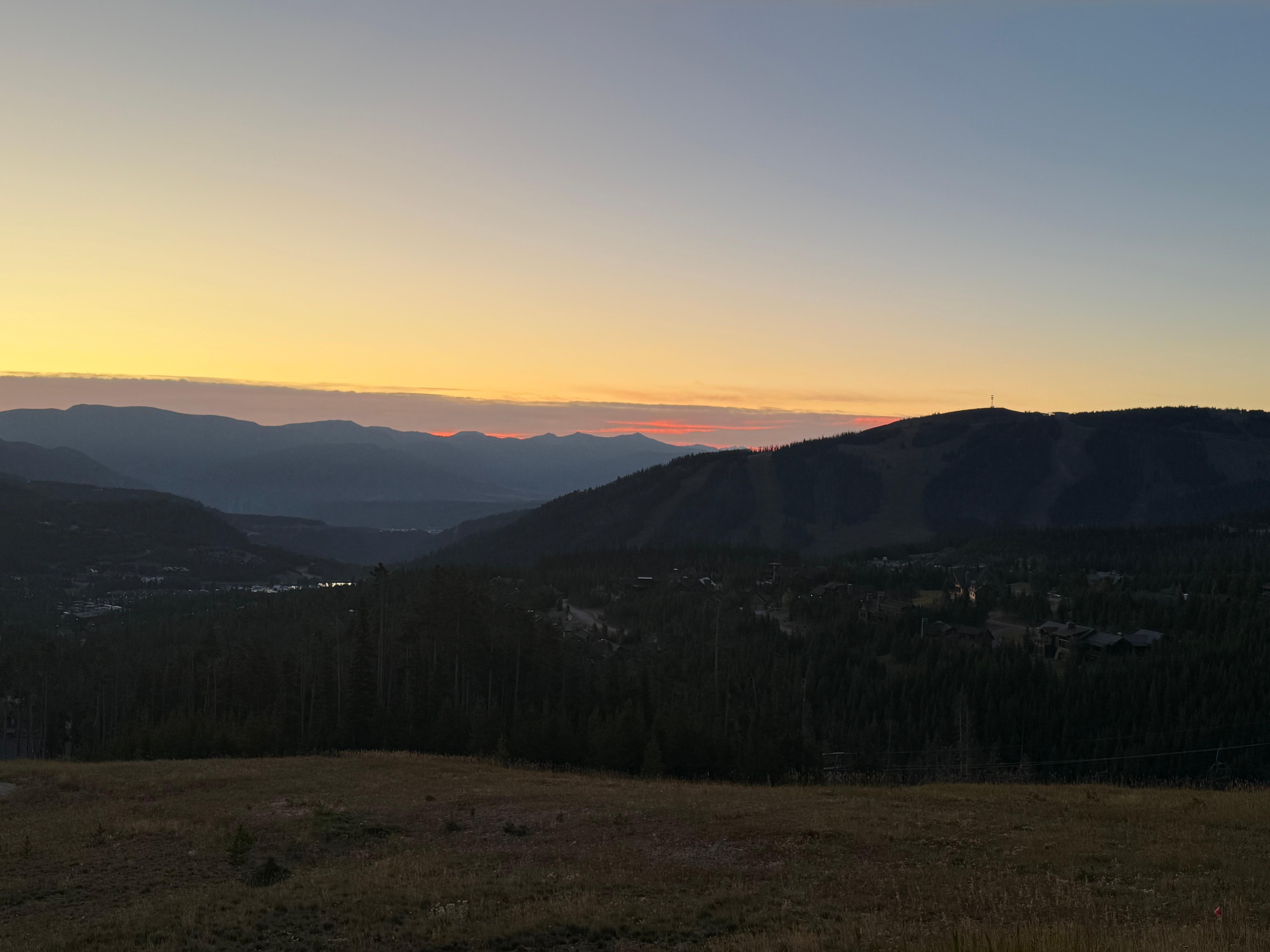 Morning sunrise view from the porch 