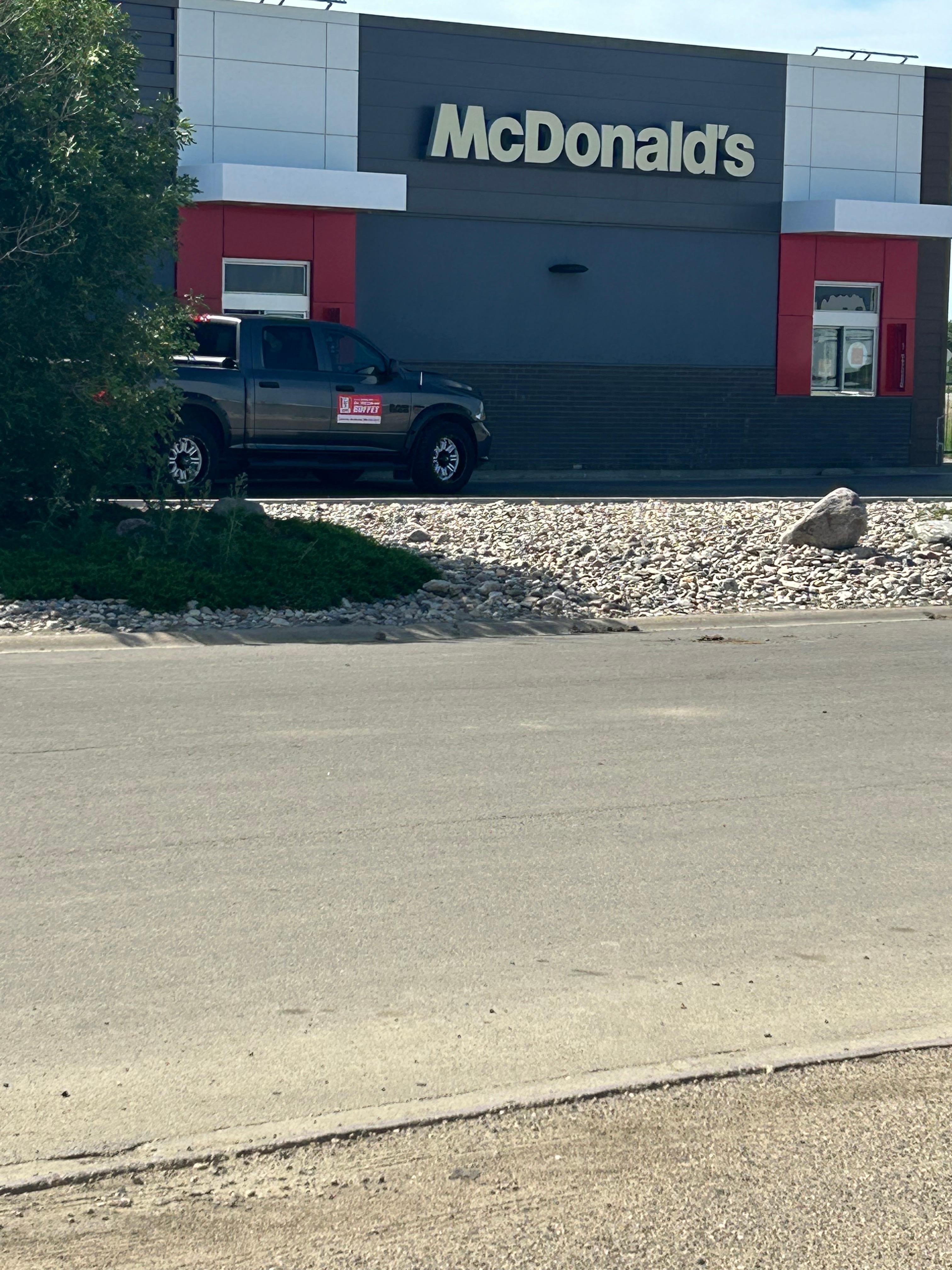 KFC pickup in a McDonald’s drive thru