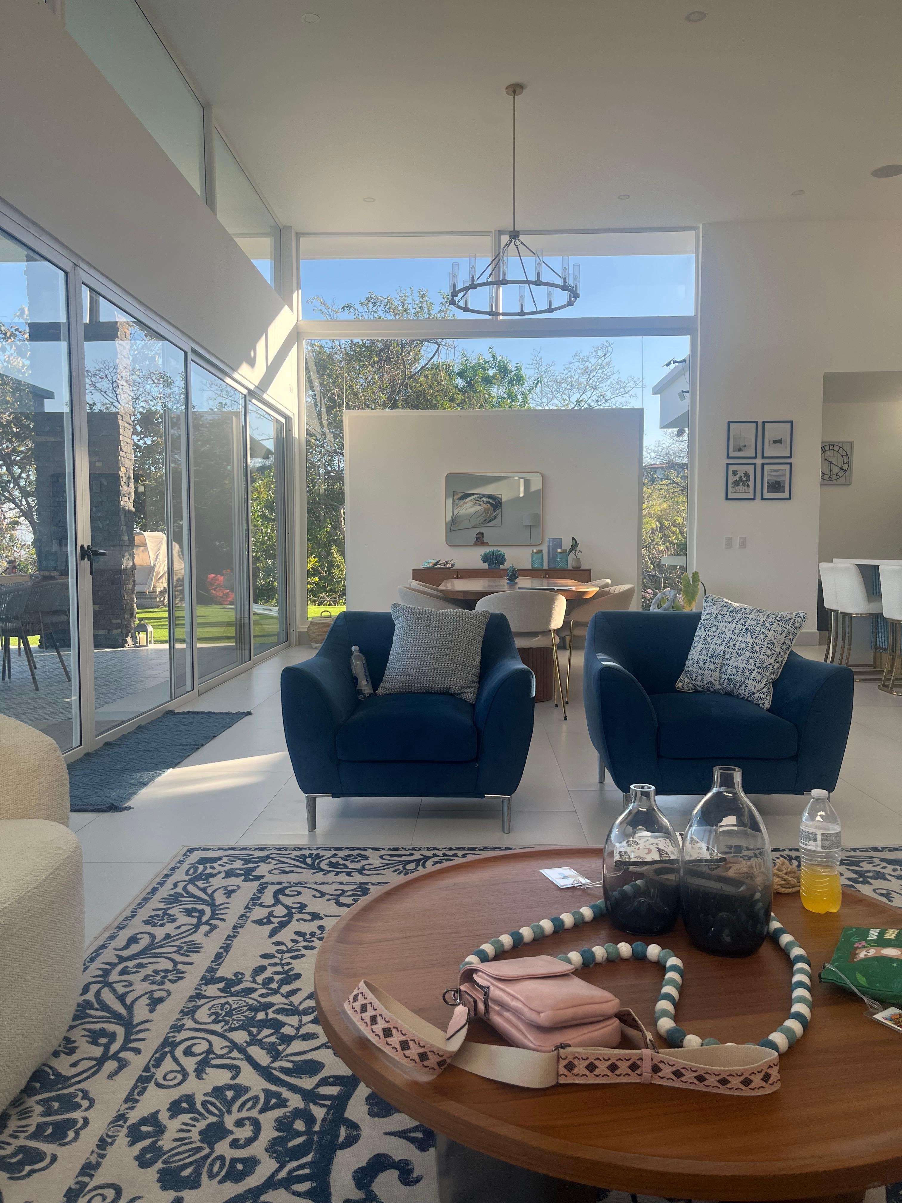 Inside has beautiful views and great space.  