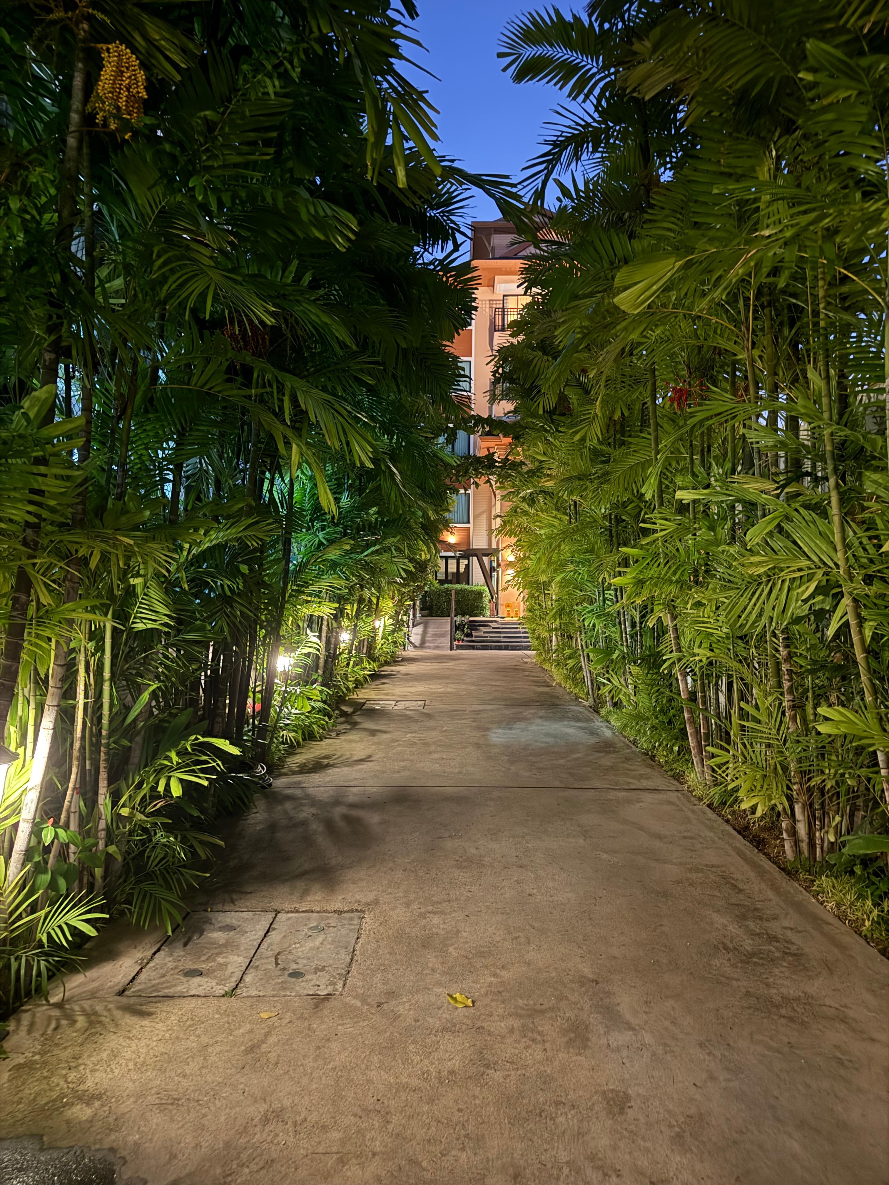 Walk to hotel from car park