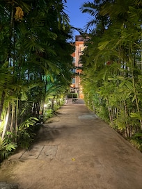 Walk to hotel from car park
