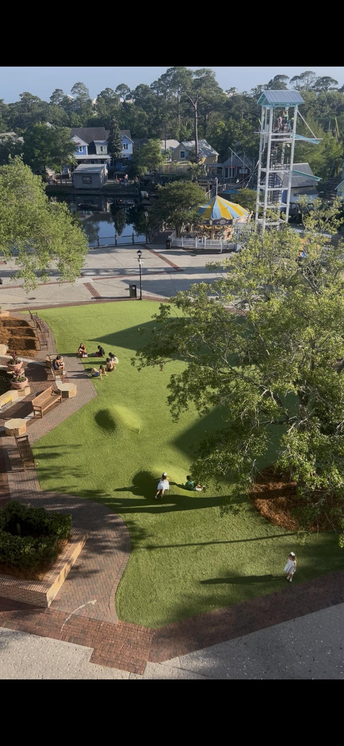 View of the village from the balcony. 