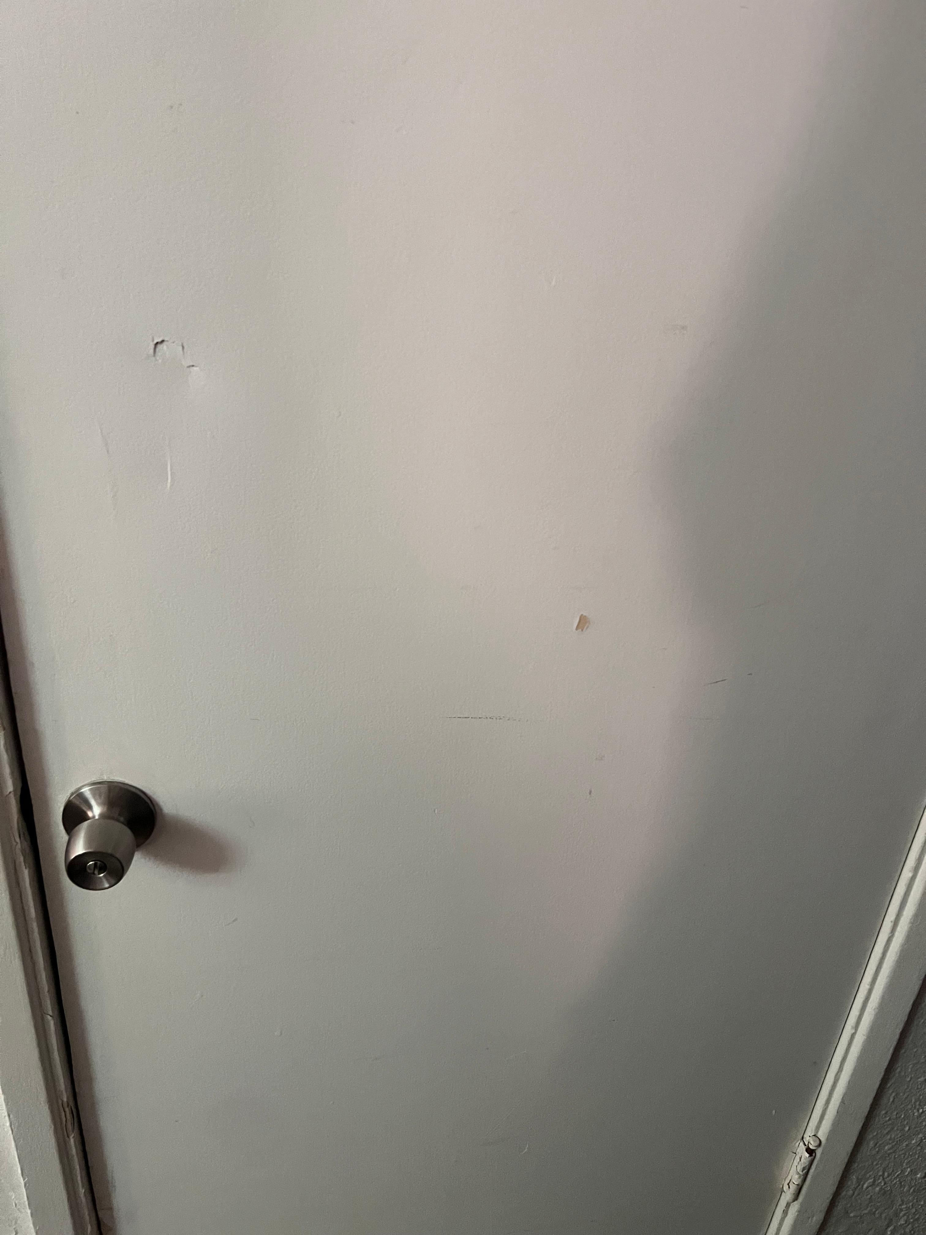 Dent on door