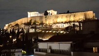 Picture taken from the breakfast room at AD luxury suites, Athens