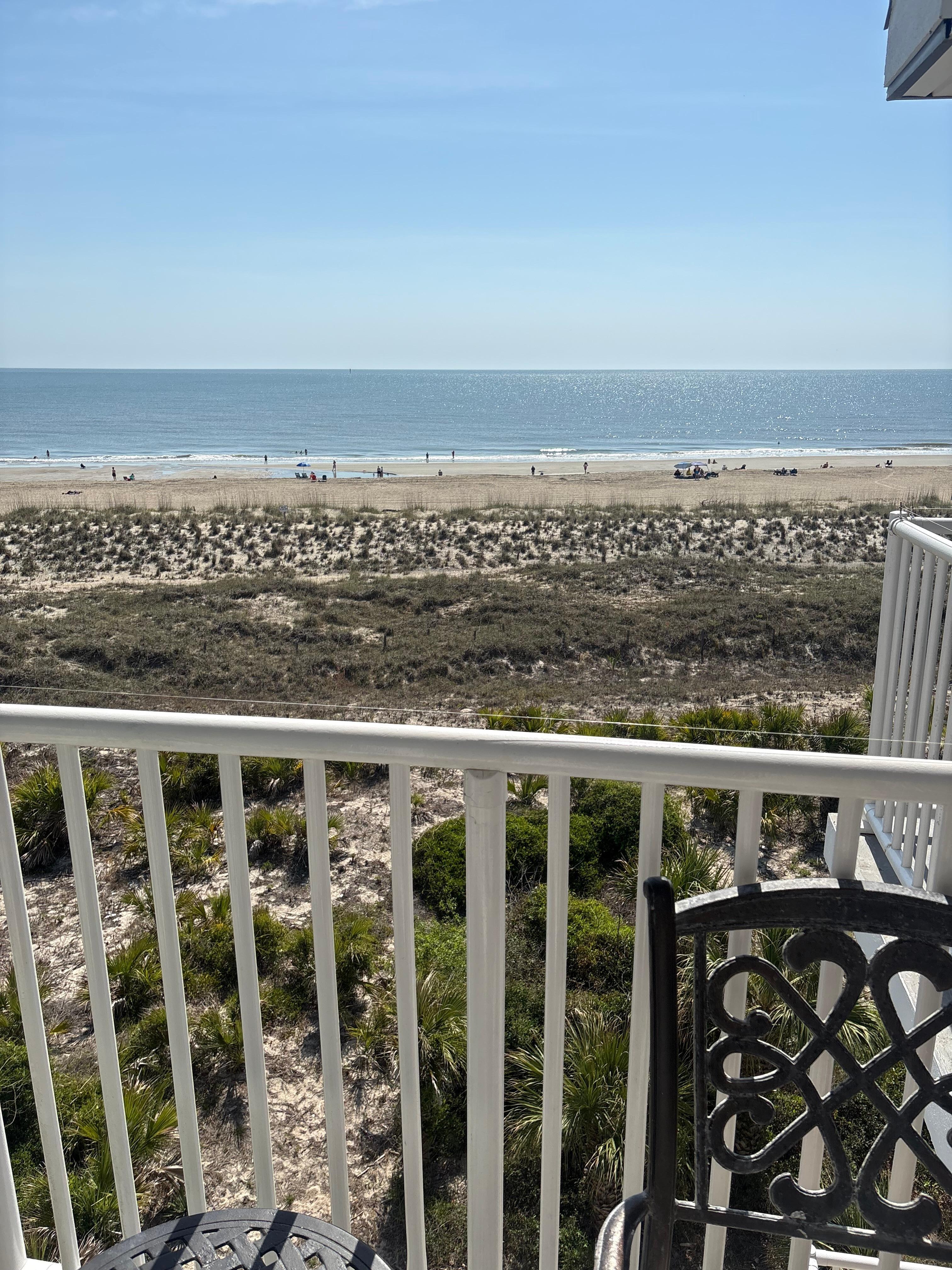 Relaxing on the balcony.