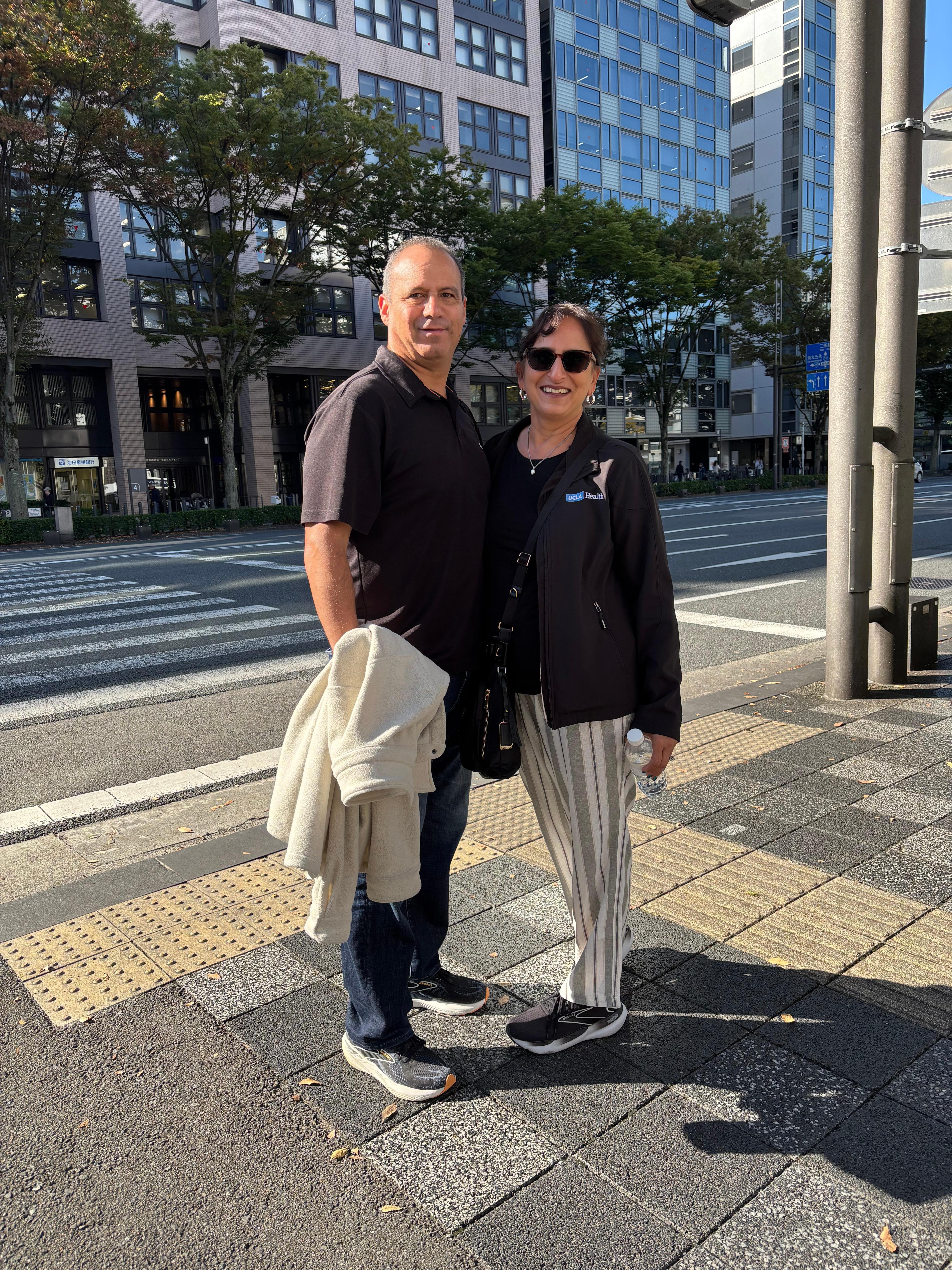 Right outside the hotel. 