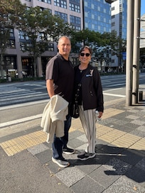 Right outside the hotel.
