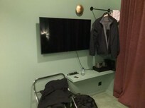 Storage above coffee machine