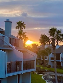 Sunset from the kitchen deck.