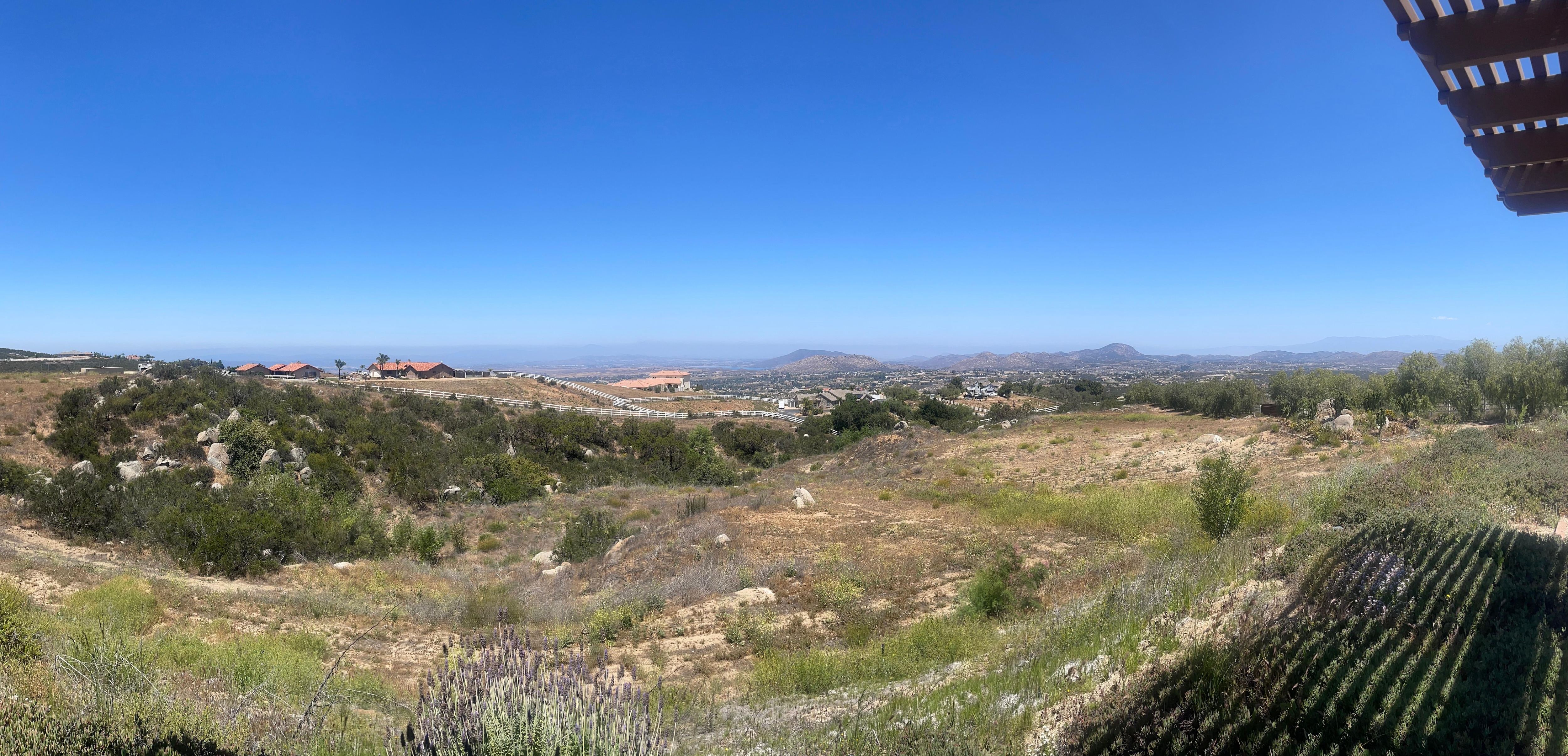 A panoramic to show the view and when it was clear you could see Lake Skinner!