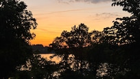 Lake view from the hot tub