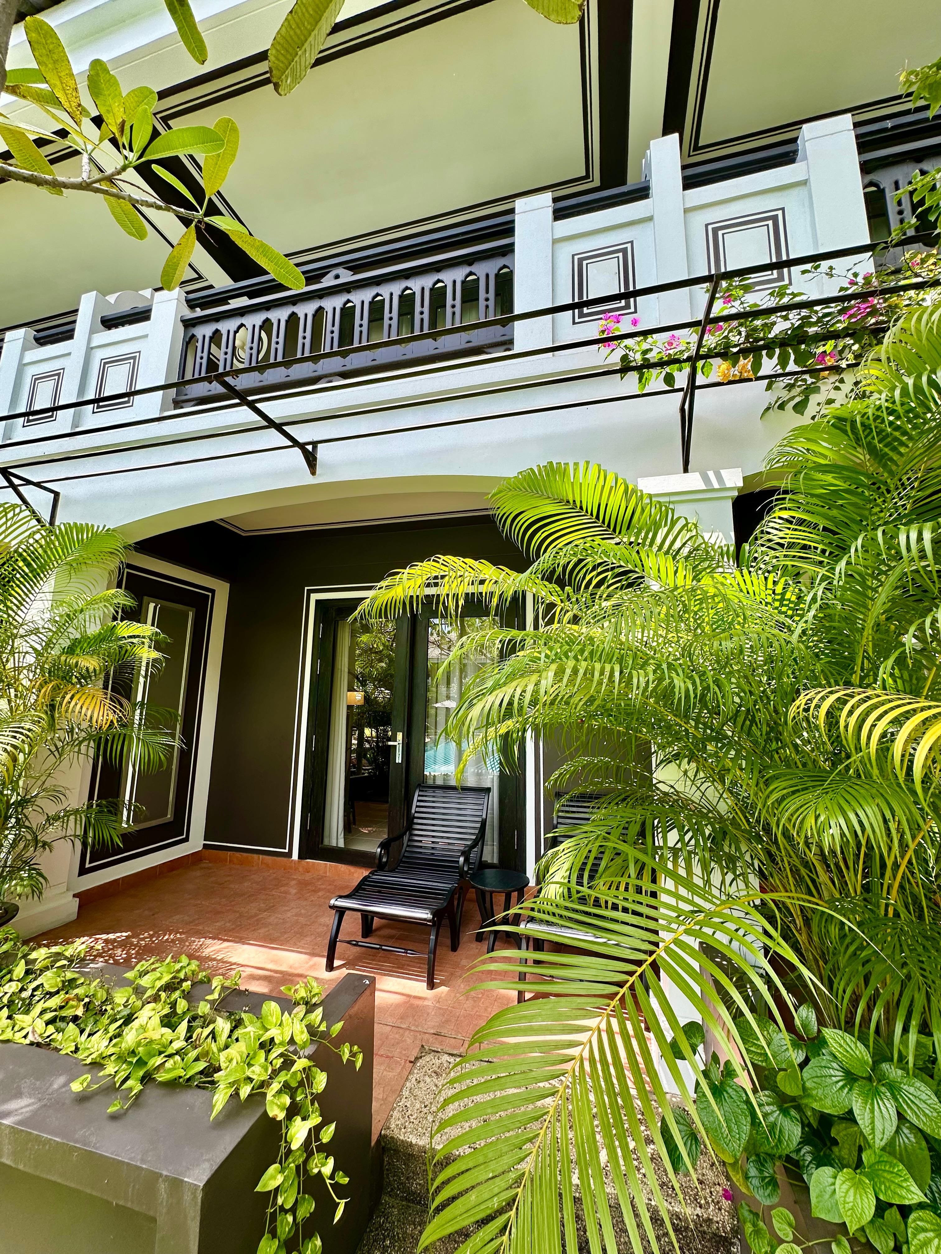 Poolside patio suite