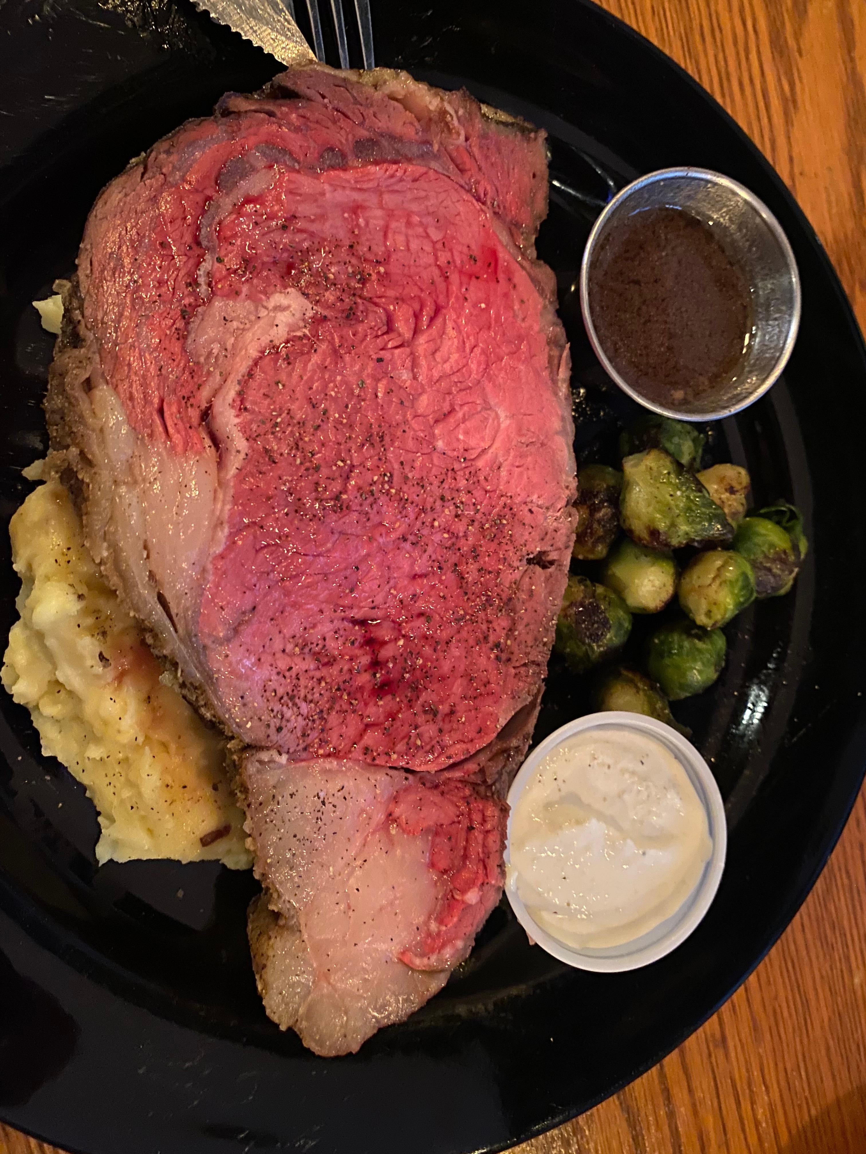 Prime rib dinner is amazing