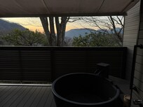 The private onsen in our room was incredible!