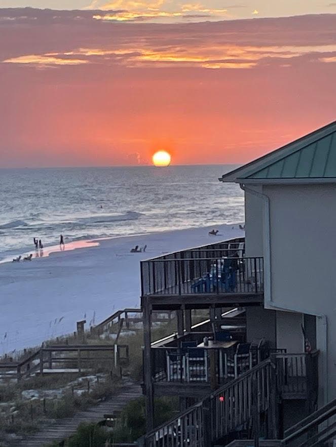 One of the many beautiful sunsets from the balcony.