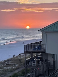 One of the many beautiful sunsets from the balcony.