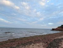 Beach behind the home.