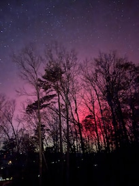 Our view of the Northern Lights from the deck