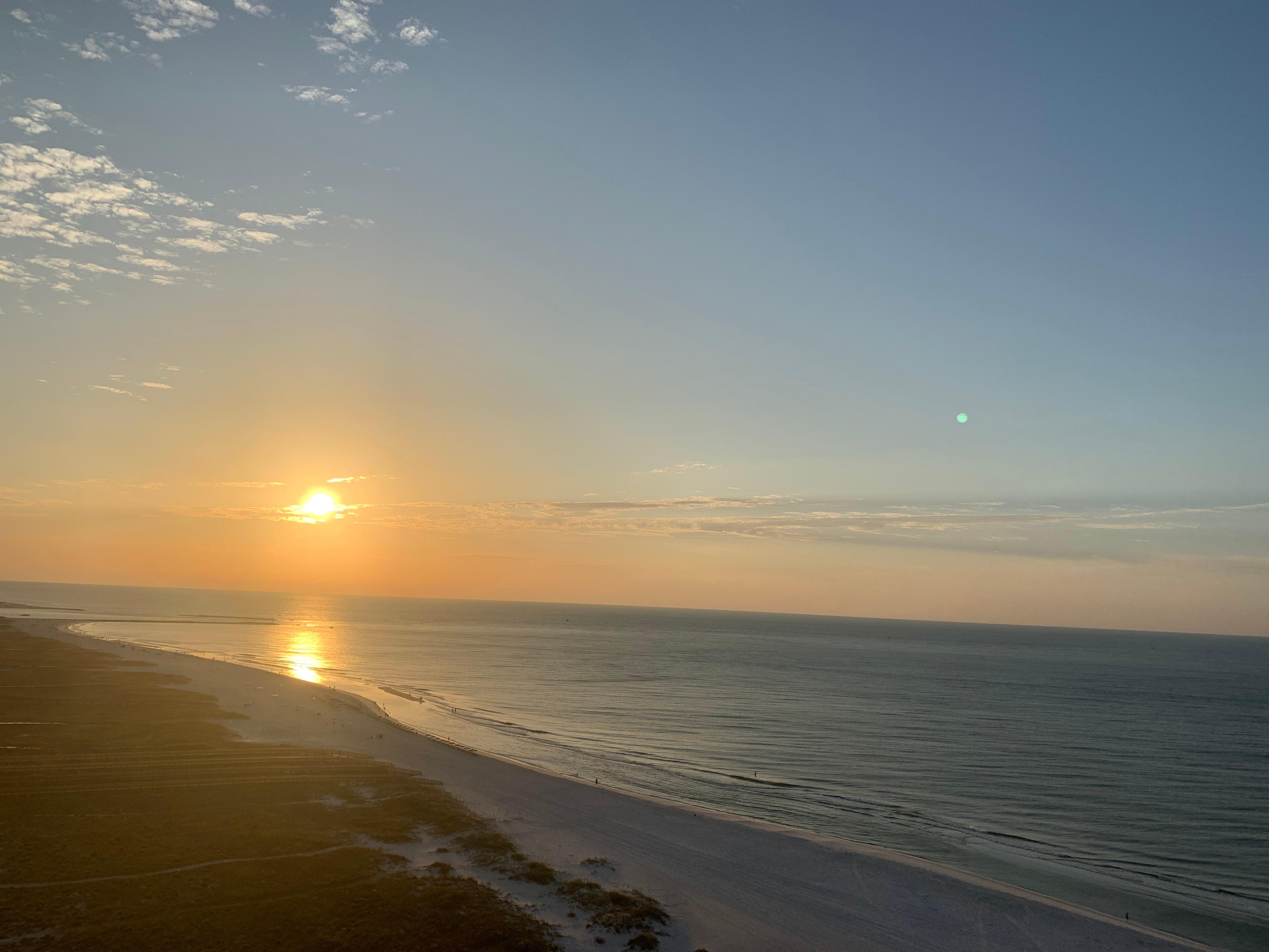 Beautiful sunset from our balcony