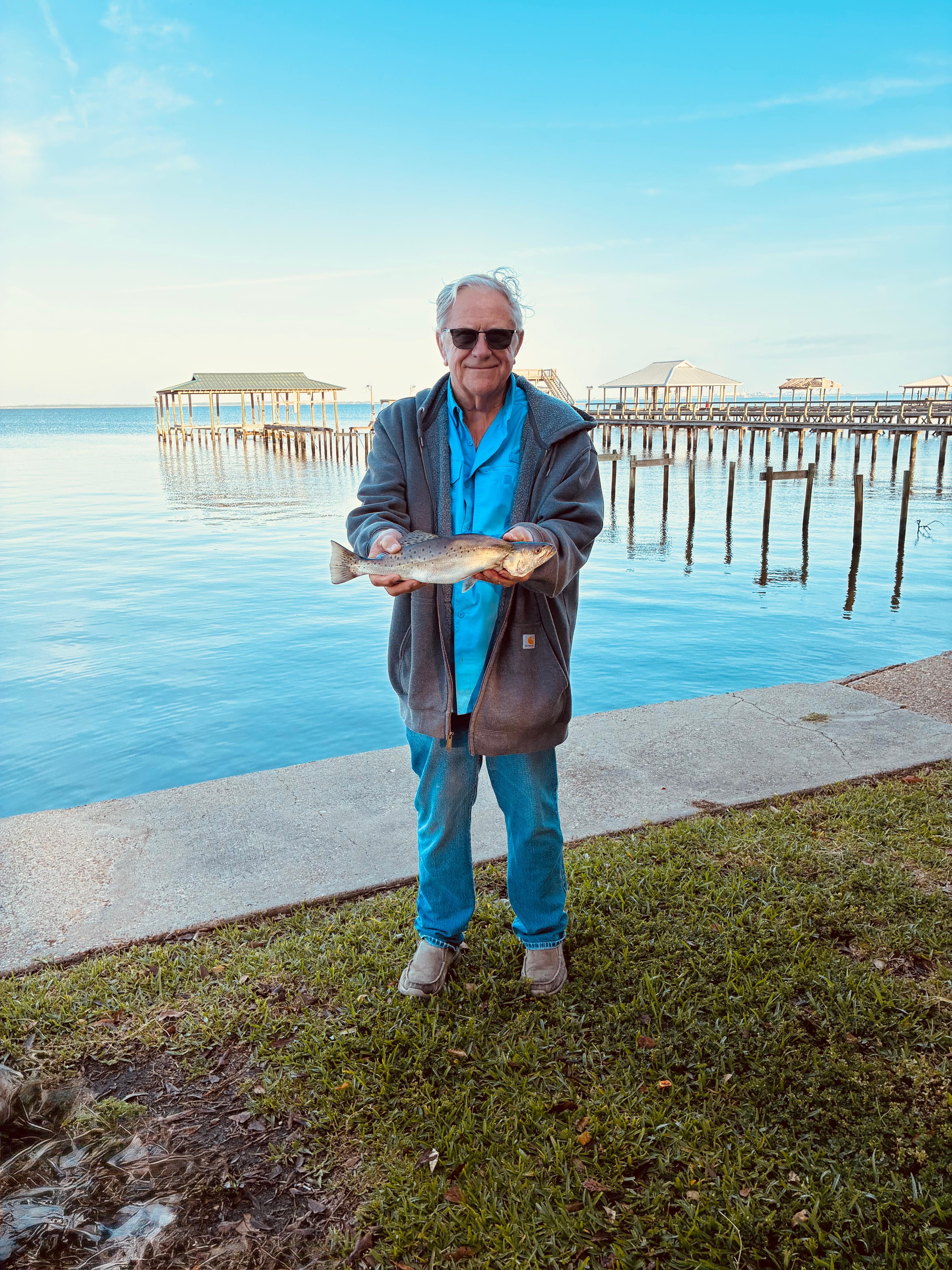 17” speckled trout caught off the pier. 