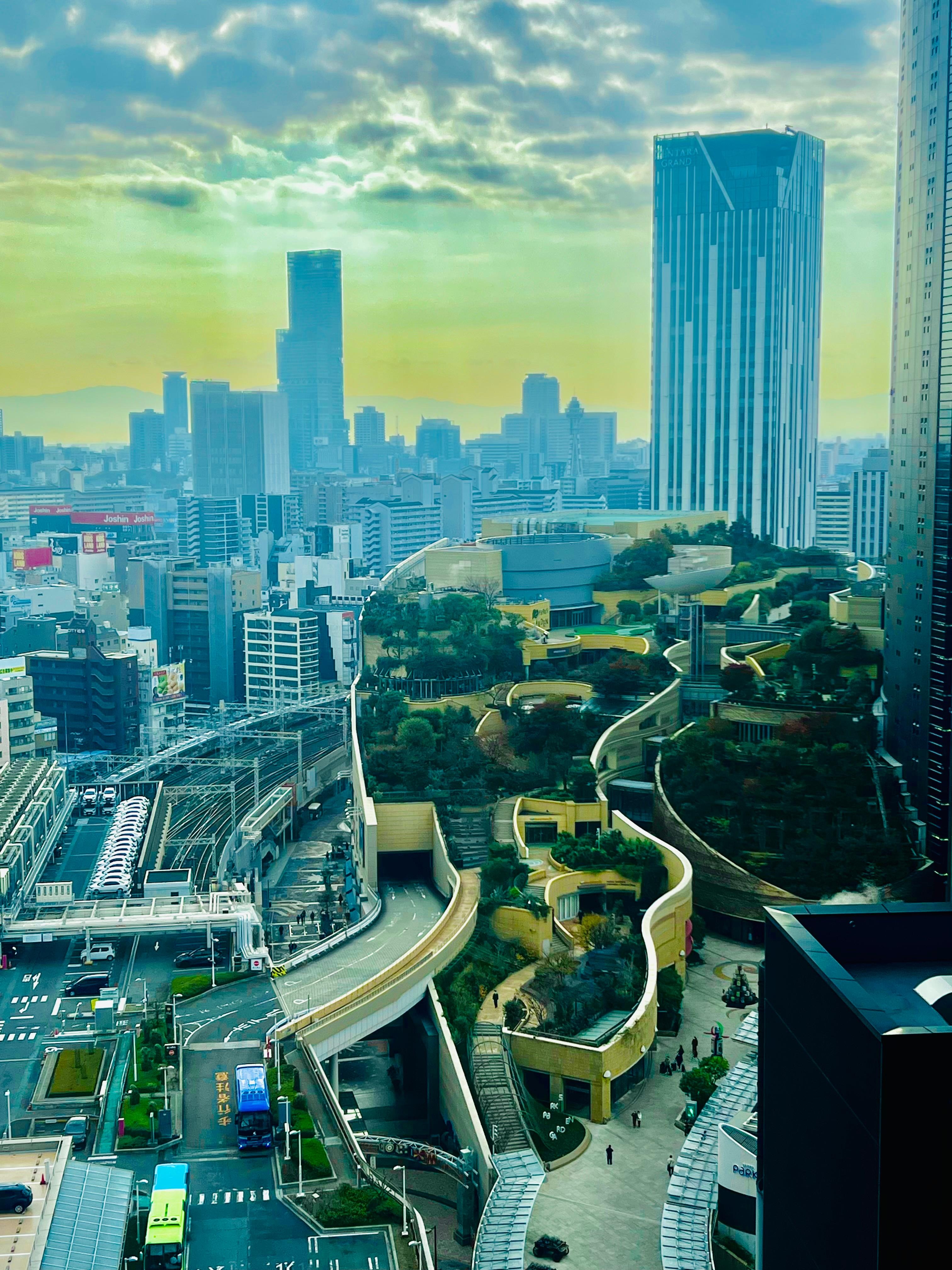 View of Namba Parks from the 18th floor