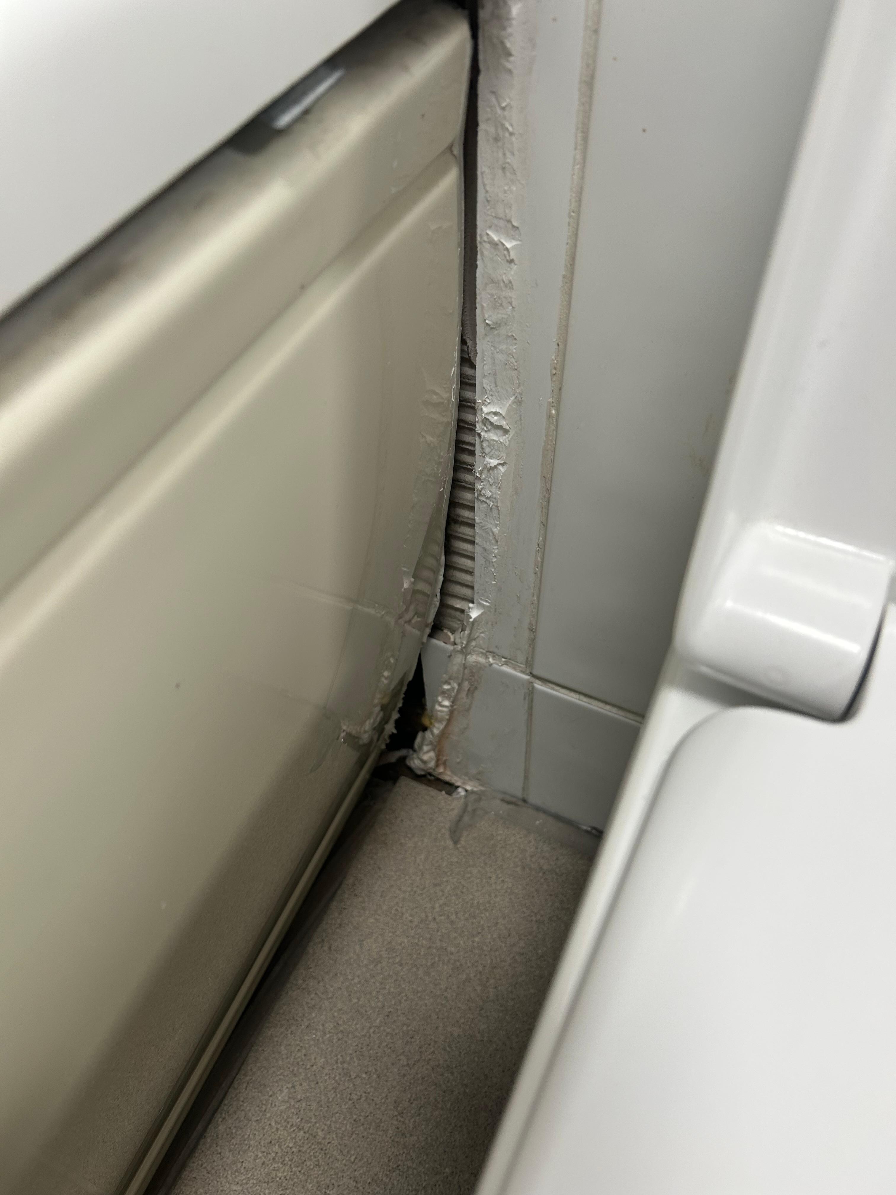 Broken bath panel