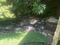 View from the balcony- we loved listening to the water