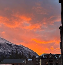 Sunrise out the front of the condo