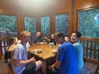 The screened porch was a favorite spot.