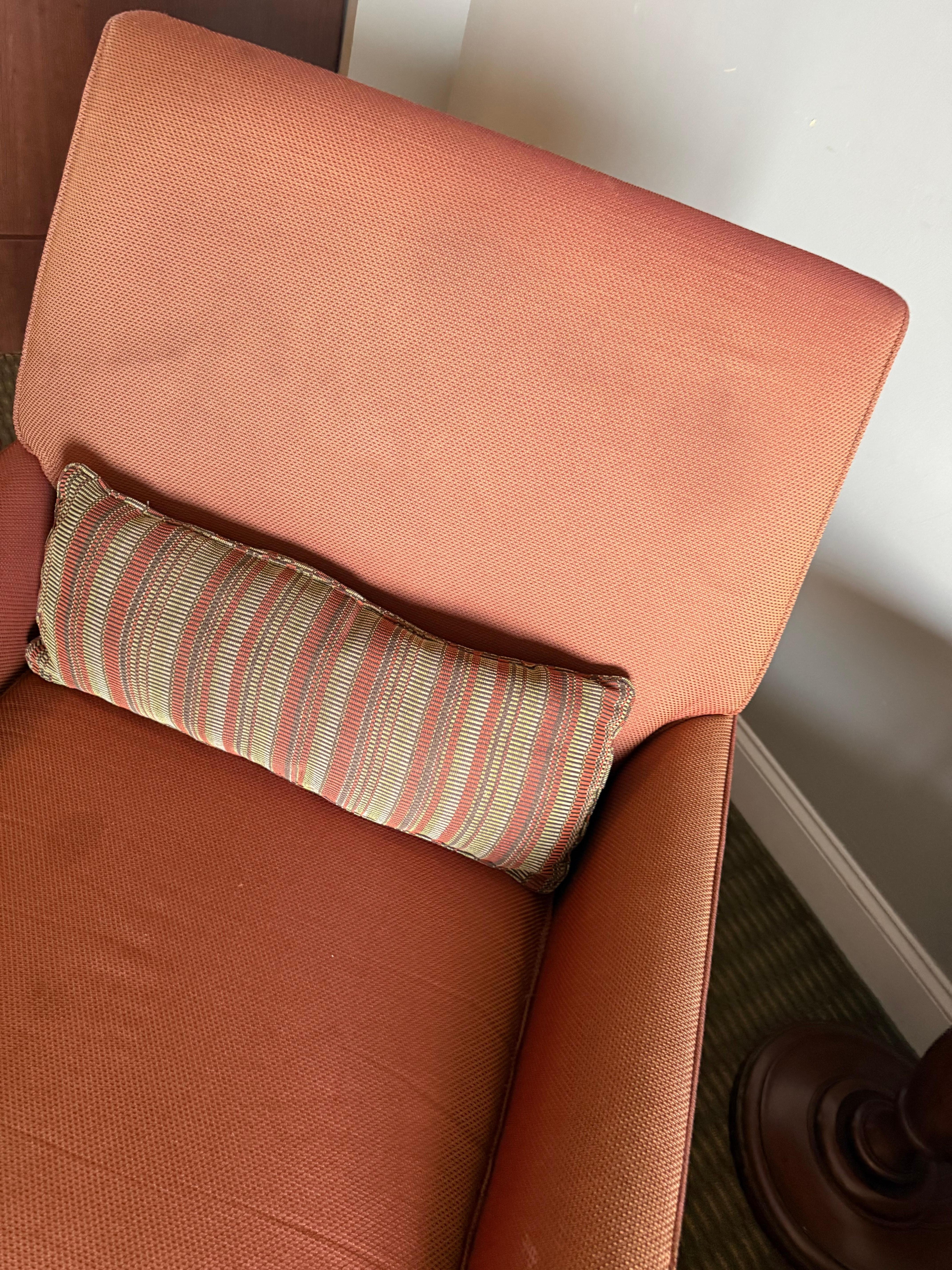 Nasty spots and trash in the chair and couch