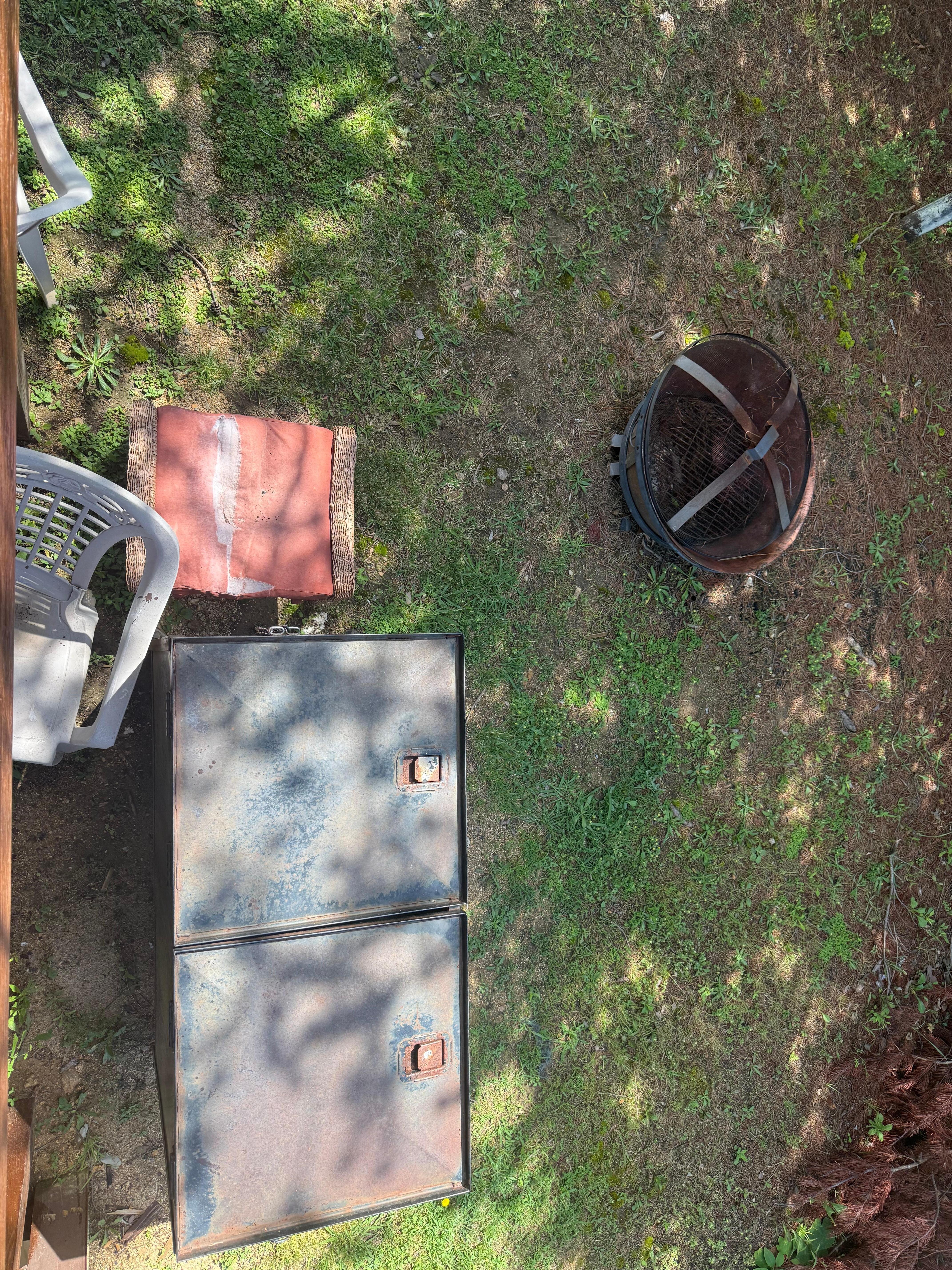 Rusted fire pit