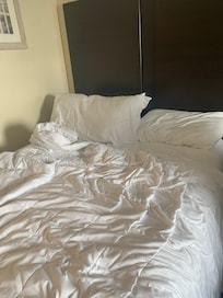 Came back from the beach to find room unclean and bed not made.