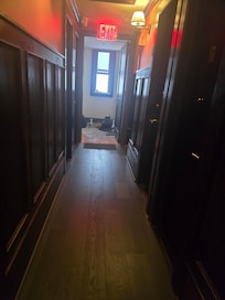 Old: hallway
New: stark white rooms