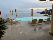 Nice pool. Not so nice weather.