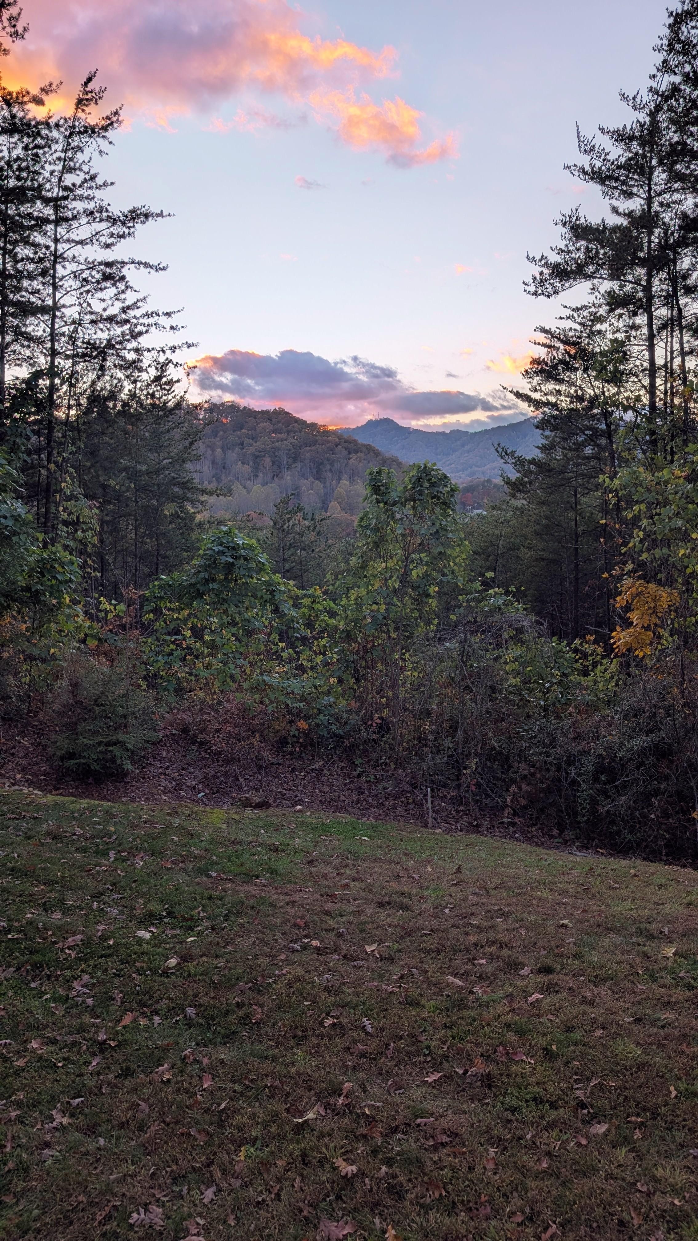 Sunset view from the back porch