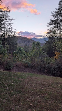 Sunset view from the back porch