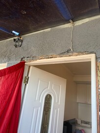 Rotting wall on patio