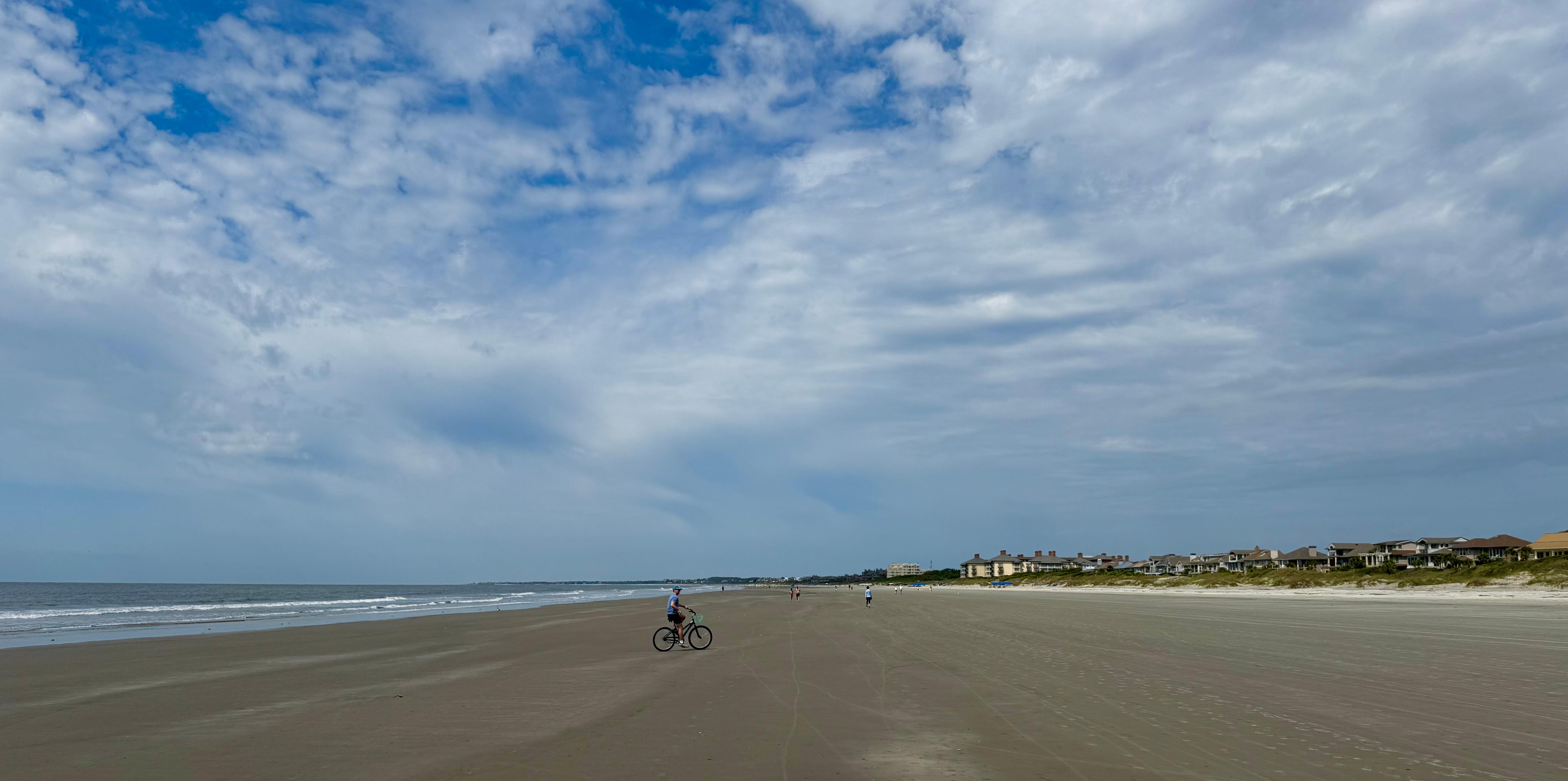 Beach biking at low tide